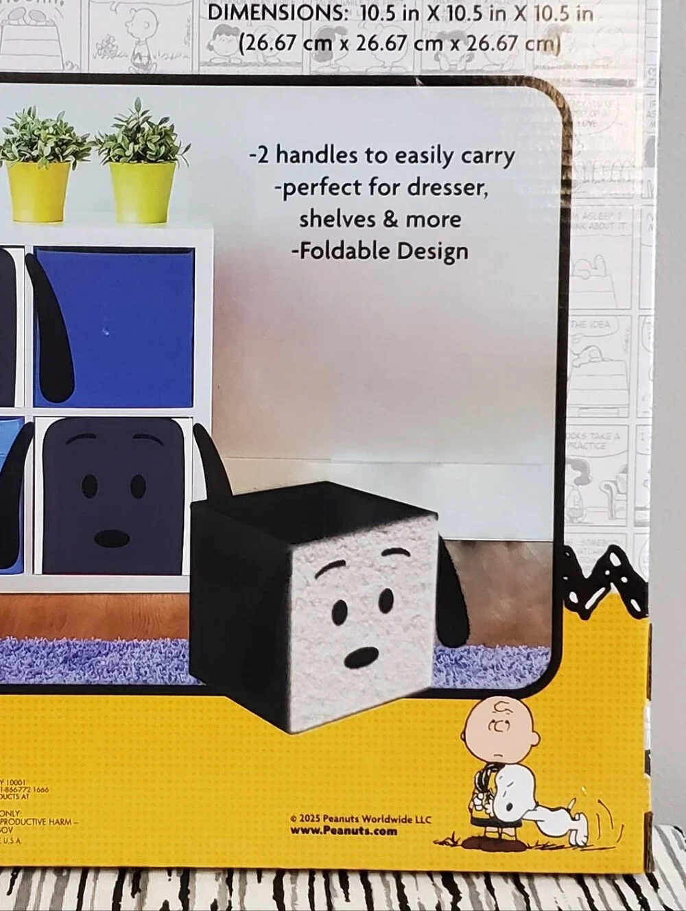 Peanuts Plush Snoopy Storage Bin with Ears and Handles